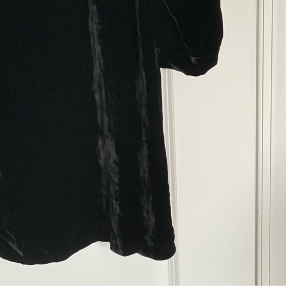 New! Eileen Fisher Velvet Silk Crewneck Long Sleeve Shift Dress 35773 - Picture 9 of 11